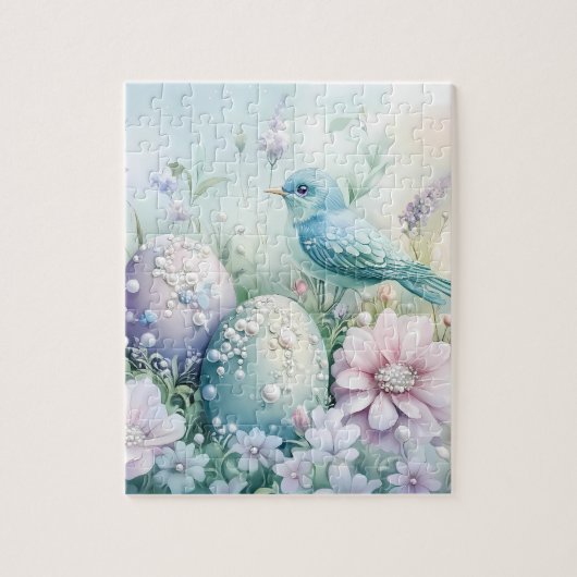 Puzzle Spring Eggs Bird Garden (Vertical)
