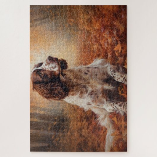 Puzzle Springer Spaniel à l'automne Feuilles automne Insp (Vertical)