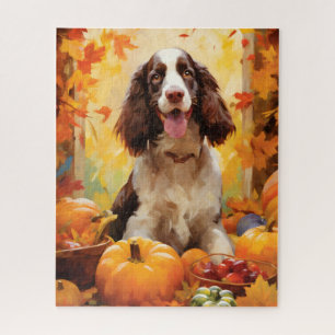 Puzzle Springer Spaniel Automne Thanksgiving