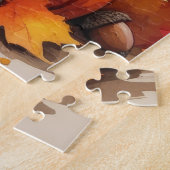 Puzzle Springer Spaniel dans les feuilles d'automne, Art  (Côté)