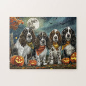 Puzzle Springer Spaniel Halloween Éffrayant (Horizontal)
