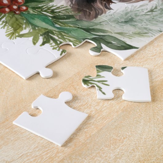 Puzzle Springer spaniel Noël Wreath Festive Pup (Côté)