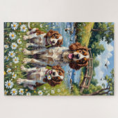 Puzzle Springer Spaniel Riverside Daisy Art (Horizontal)
