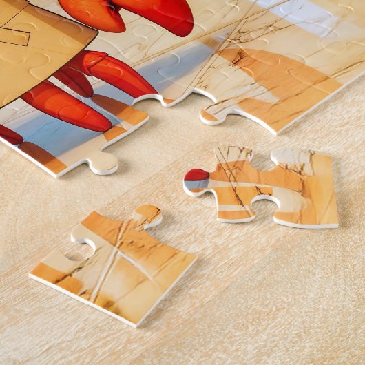 Puzzle Spy Crab Analyzing Data In Museum Exhibit (Côté)