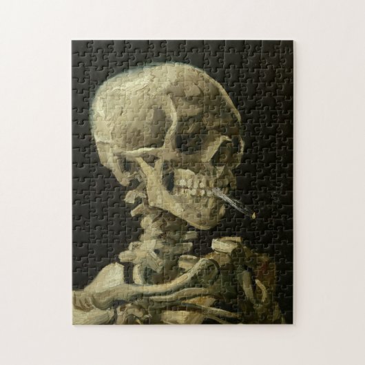 Puzzle Squelette avec la cigarette par Van Gogh (Vertical)
