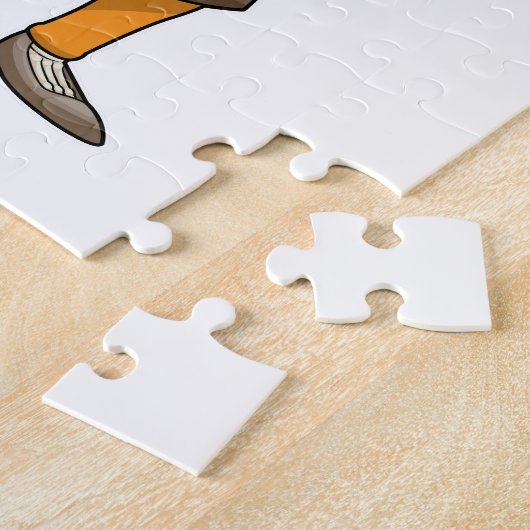 Puzzle Squelette comme coiffeur avec ciseaux (Côté)