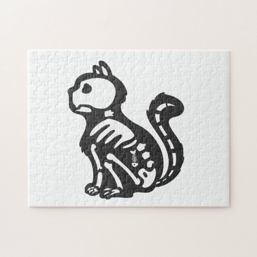 Puzzle Squelette de chat silhouette de dessin animé - Cho (Horizontal)