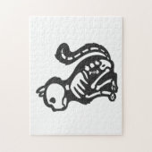 Puzzle Squelette de chat silhouette de dessin animé - Cho (Vertical)