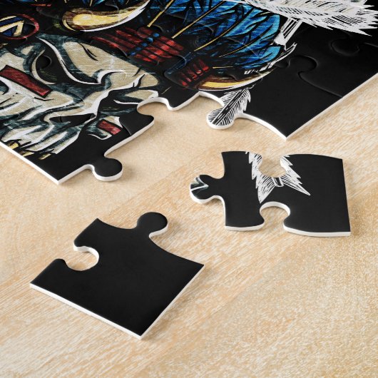 Puzzle Squelette indien indigène de crâne (Côté)