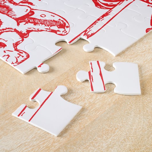 Puzzle Squelette rouge (Côté)