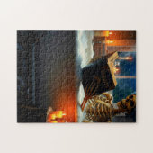 Puzzle Squelette se relaxant dans le bain (Horizontal)