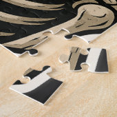 Puzzle Squelette tenant un Rose - Sticker gothique artist (Côté)