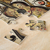 Puzzle Squelette vintage/Jour Citrouille des morts (Côté)