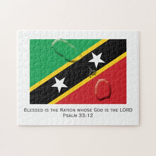 Puzzle ST KITTS NEVIS | Blessed Nation | DRAPEAU KITTIEN (Horizontal)
