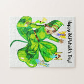 PUZZLE ST. LE JOUR DE PATRICK LEPRECHAUN ET FARIES (Horizontal)