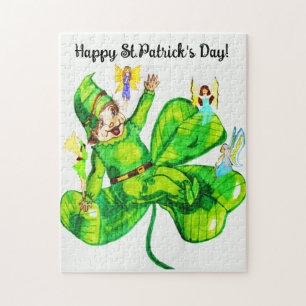 PUZZLE ST. LE JOUR DE PATRICK LEPRECHAUN ET FARIES