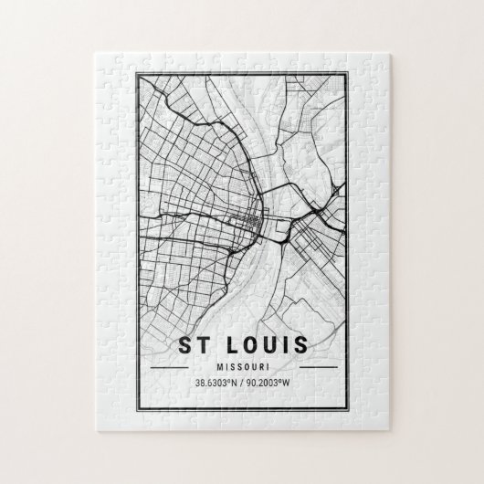 Puzzle St Louis Missouri USA Cities Travel City Map (Vertical)