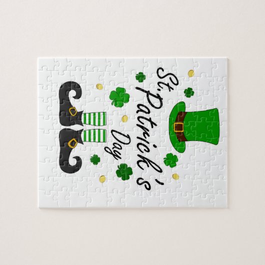 Puzzle St patrick Leprechaun (Horizontal)
