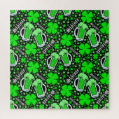 Puzzle St. Patrick's Day Slainte Green Boissons Clovers (Vertical)