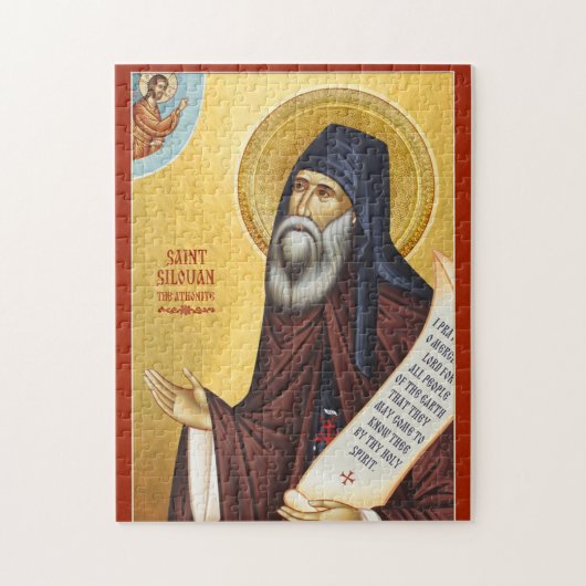 Puzzle St. Silouan the Athonite Orthodox Christian Icon (Vertical)