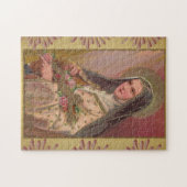 Puzzle St Therese peu de frontière de roses de crucifix (Horizontal)