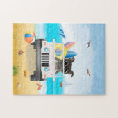 Puzzle staffordshire taureau terrier Chien conduisant sur (Horizontal)