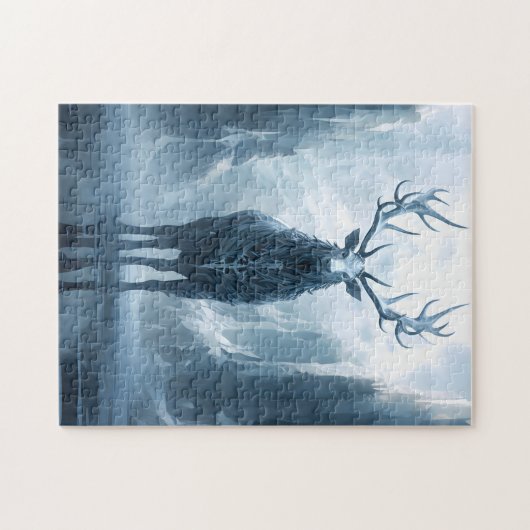 Puzzle Stag mythique en hiver. (Horizontal)