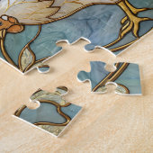 Puzzle Stained Glass Roosters Elegant Chicken Farmhouse (Côté)