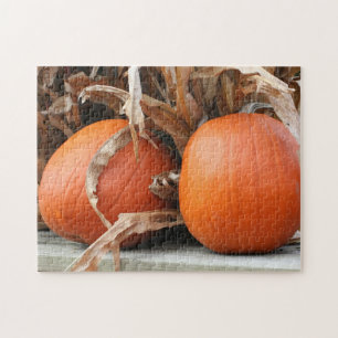 Puzzle Stalks de maïs séché citrouille Automne