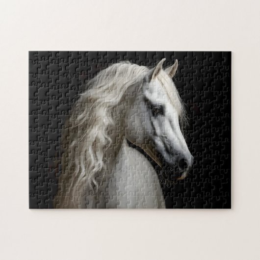 Puzzle Stallion blanc andalou (Horizontal)