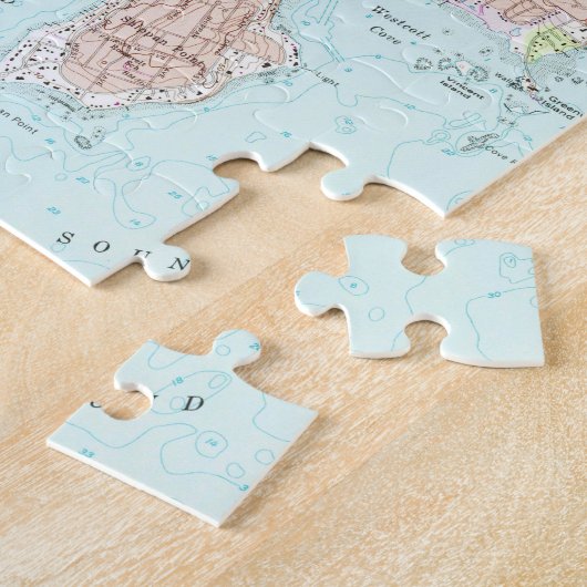 Puzzle Stamford le Connecticut Map (1987) (Côté)