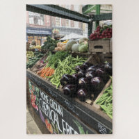 Stand de légumes à Borough Market, Londres, Royaum