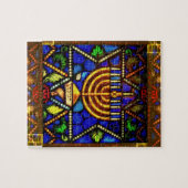 PUZZLE STAR OF DAVID AND MENORAH  (Horizontal)