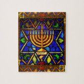 PUZZLE STAR OF DAVID AND MENORAH  (Vertical)