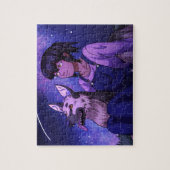 Puzzle Stargazing avec un chien (Vertical)