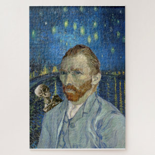 Puzzle Starry de Van Gogh's célèbre Paiting Skeleton Port