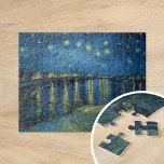 Puzzle Starry Night Over the Rhône | Vincent Van Gogh<br><div class="desc">Starry Night Over the Rhône (1888) by Dutch artist Vincent Van Gogh. Original artwork is an oil on canvas depicting an energetic post-impressionist night sky in moody shades of blue and yellow. 

Use the design tools to add custom text or personalize the image.</div>