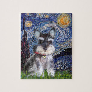Puzzle Starry Night - Schnauzer Puppy #10