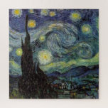 Puzzle Starry Night - van Gogh Peinture Art<br><div class="desc">From the miner's lamp of Nuenen to the one he placed on his window-sill following the scene with Gauguin; from the evening star he noted in 1875 dans Corot Olive Orchard to the letter he wrouge to his brother en août 1888, in which said: "Some day or other you will...</div>