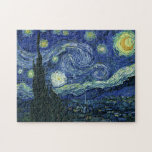 Puzzle Starry Night Vincent van Gogh Art Peinture<br><div class="desc">Vincent van Gogh (Néerlandais, 1853 - 1890) Starry Night, 1889, Huile sur toile Sans cadre : 73 × 92 cm (28, 7 × 36, 2 po) Ce tableau représente la vue depuis la fenêtre orientale de la chambre d'asile de Van Gogh à Saint-Rémy-de-Provence, il ajoute un village idéalisé. Il est...</div>