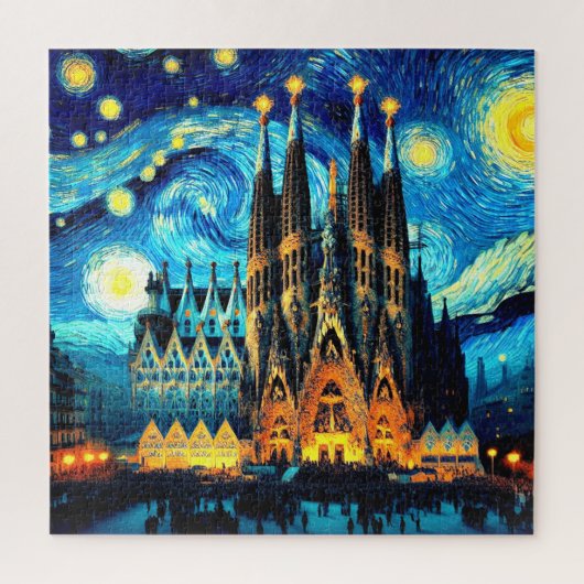 Puzzle Starry Sagrada Familia Barcelona (Vertical)