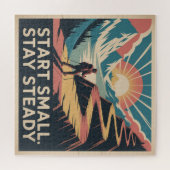 Puzzle Start Small. Stay Steady (Horizontal)