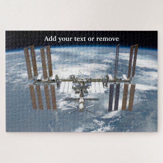 Puzzle Station spatiale internationale orbitant la planèt (Horizontal)