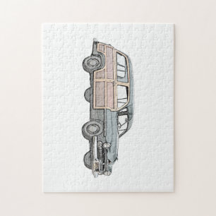 Puzzle Station Woodie de Mercury en 1950 - bleu