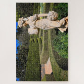 Puzzle Statue dans un jardin de printemps (Vertical)