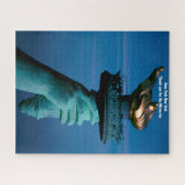 Puzzle Statue de la Liberté New York.Noël Salutations Jig (Horizontal)