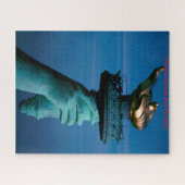 Puzzle Statue de la Liberté New York.Salutations de Noël (Horizontal)