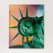 Puzzle Statue de la Liberté New York.Salutations de Noël (Vertical)
