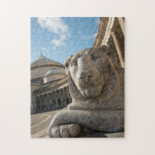 Puzzle statue de lion devant San Francesco di Paola