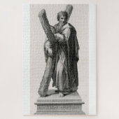 Puzzle Statue de Saint André Apôtre avec croix (Vertical)